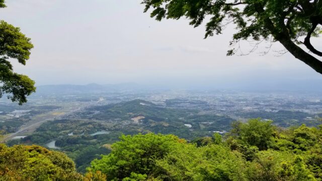 笠置山の山頂からの眺め