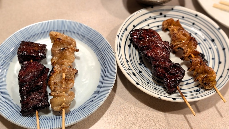 日吉丸の鶏レバーと鶏皮